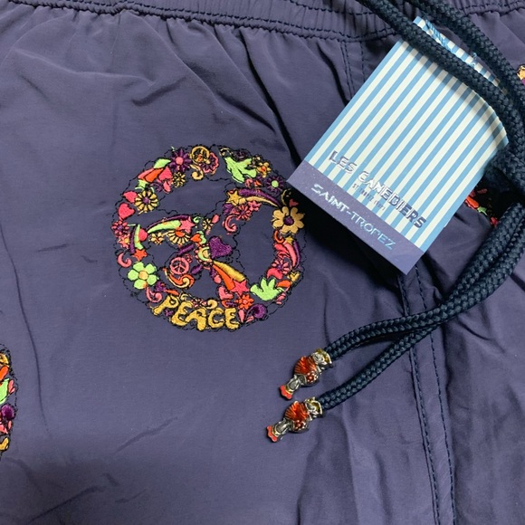 Les Canebiers Mens NWT Blue Peace Swim Shorts 🇫🇷 - Picture 7 of 8